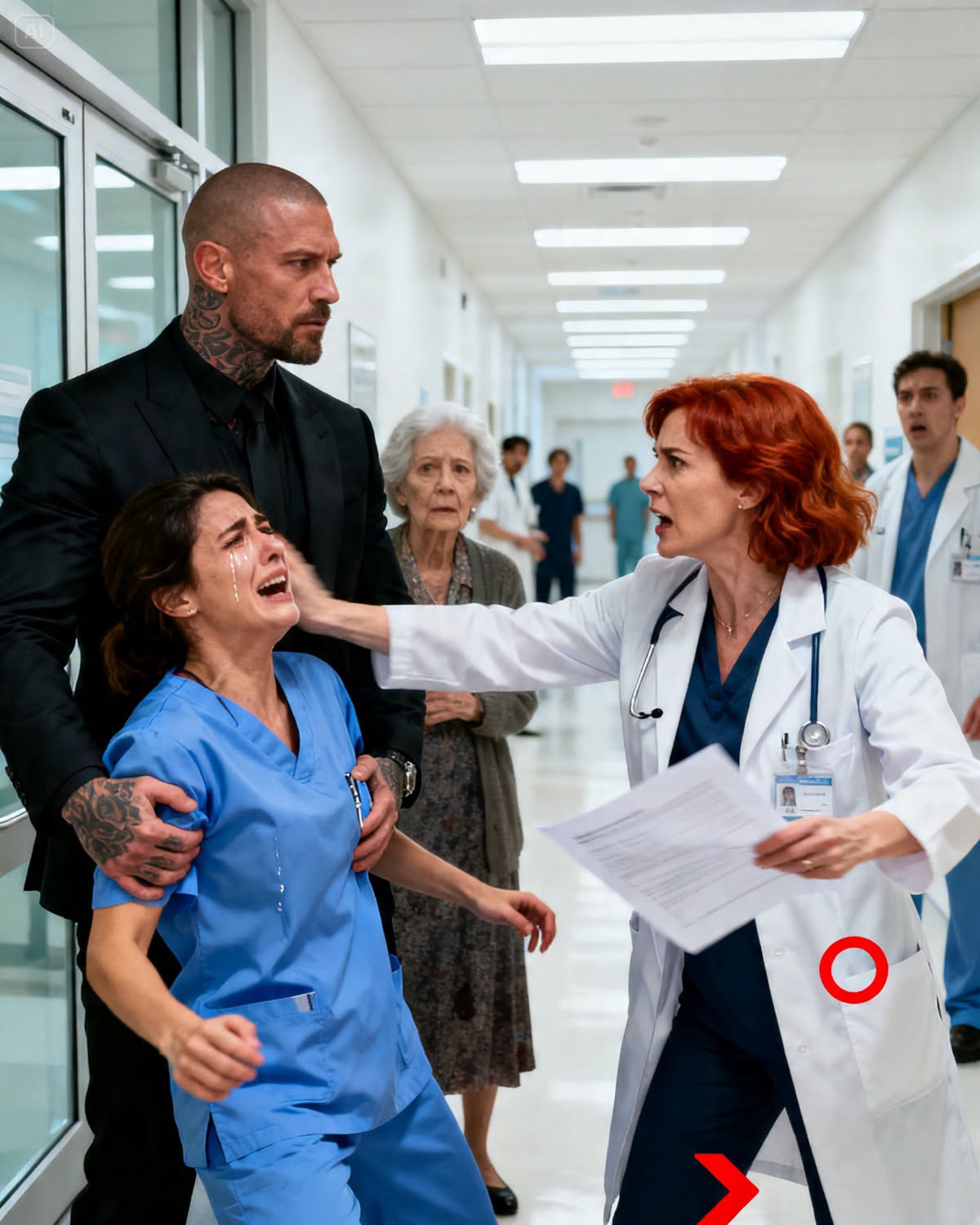 The Arrogant Head Nurse Slapped the Poor Nurse in Front of 50 People—Unaware the Mafia Boss Saw Everything