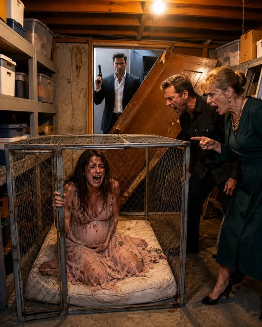 I didn’t realize my husband had turned a dog cage into my grave until he welded the door shut, locked me inside our basement naked, nine months pregnant, and bleeding—then calmly entertained dinner guests upstairs while telling everyone I was “out of town visiting family.”