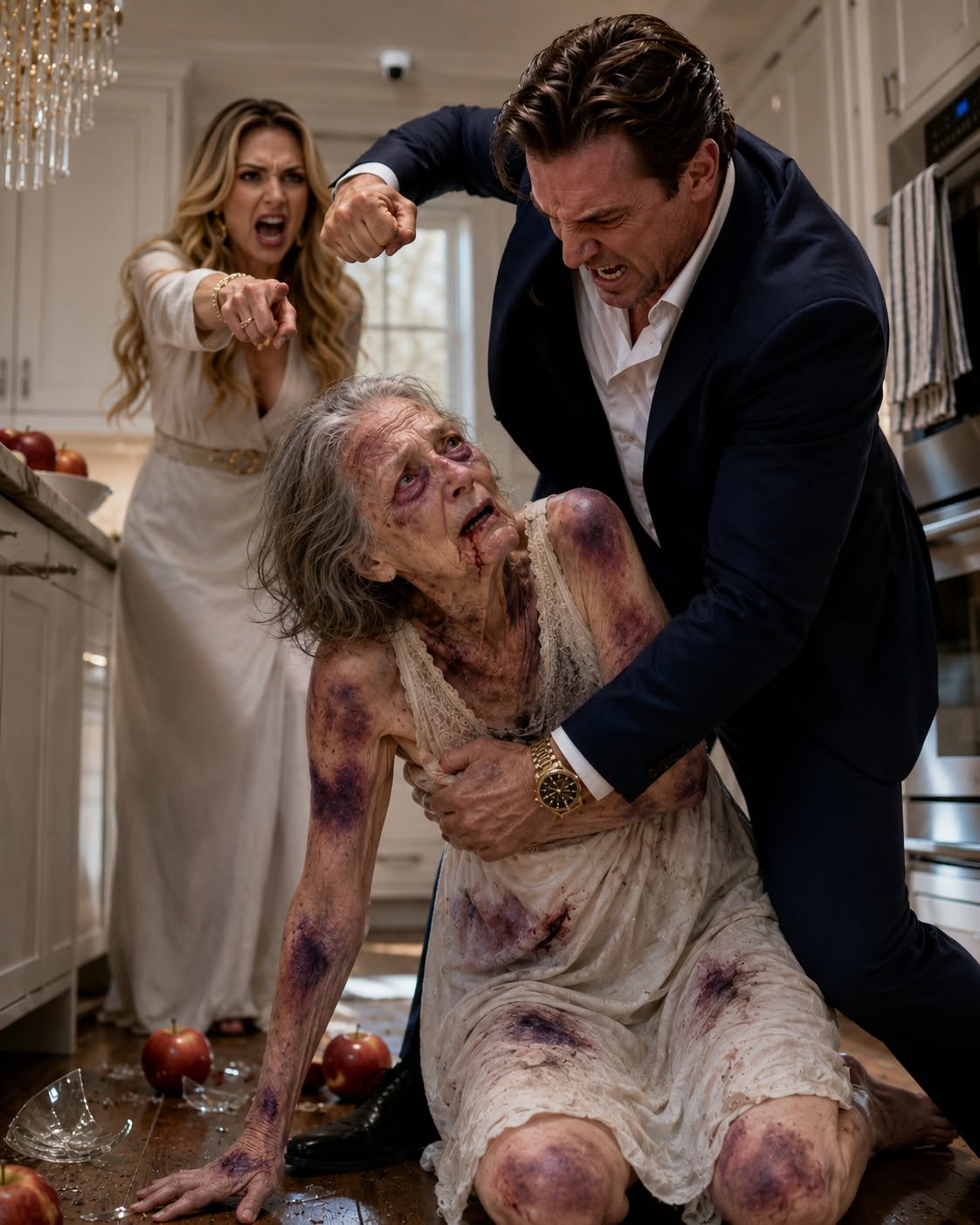 My daughter demanded the three million dollars from the sale of my farm, and when I refused, my oldest son punched me hard enough to break a rib. They thought twenty minutes of threats would force me to surrender—but they had no idea the camera above my pantry had already sealed their fate.