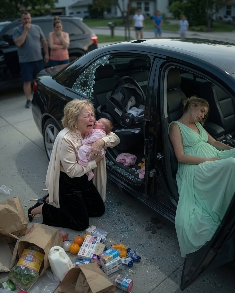 My son-in-law and his mistress left my daughter and her three-week-old baby locked inside a scorching car and when I smashed the window to save them, my daughter whispered, "Tyler and Vanessa..." before collapsing.