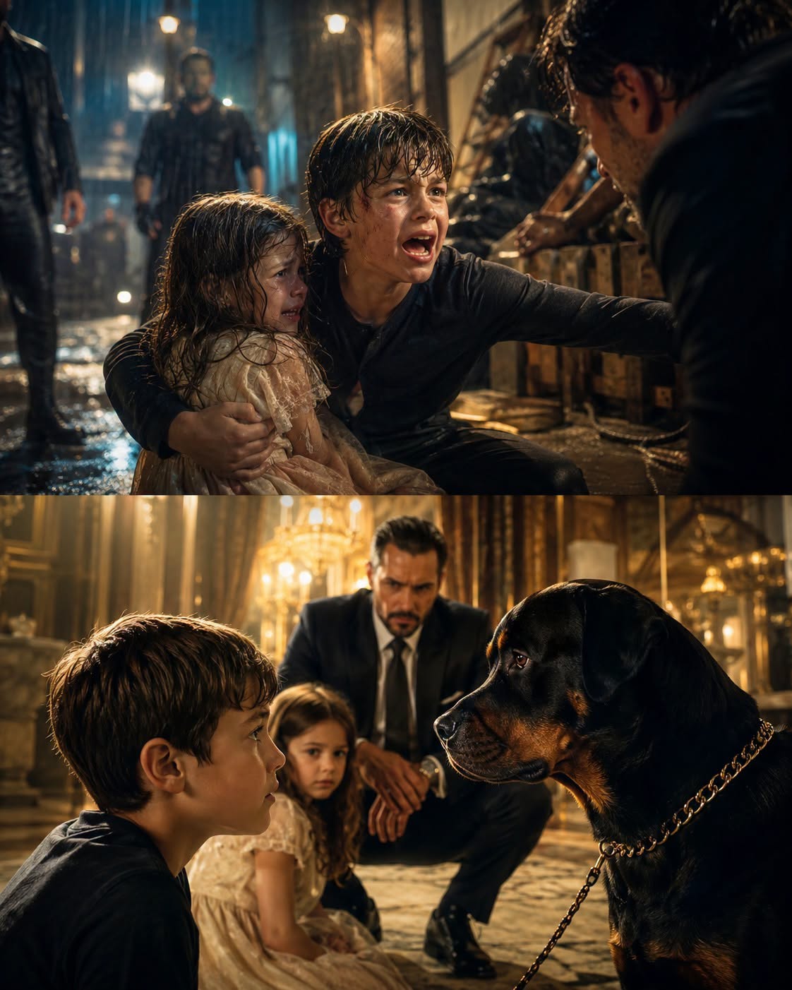 A mute boy finally spoke when his sister was in danger — and the mafia boss who arrived with his dog discovered a truth nobody expected