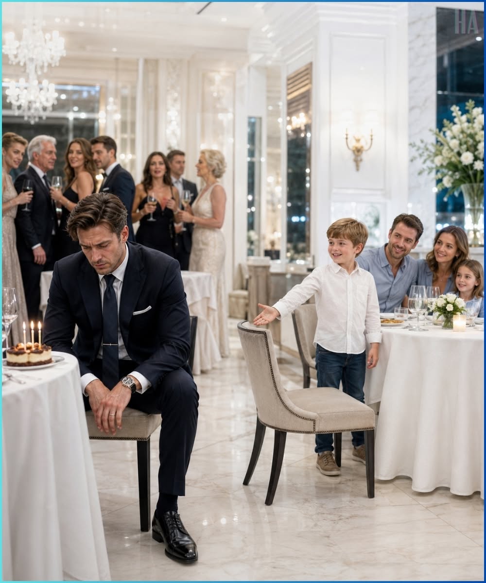 The Billionaire Was Humiliated On His Birthday—Until My Six-Year-Old Offered Him Our Empty Chair
