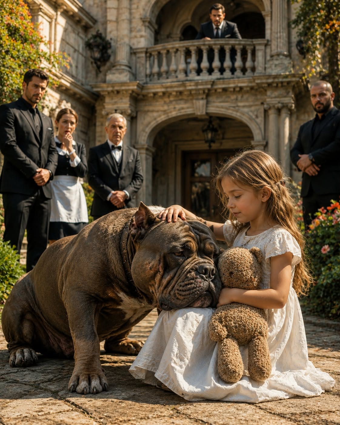 Nobody Could Tame This Mafia Boss’s Bulldog — Then a Little Girl Did Something Shocking!