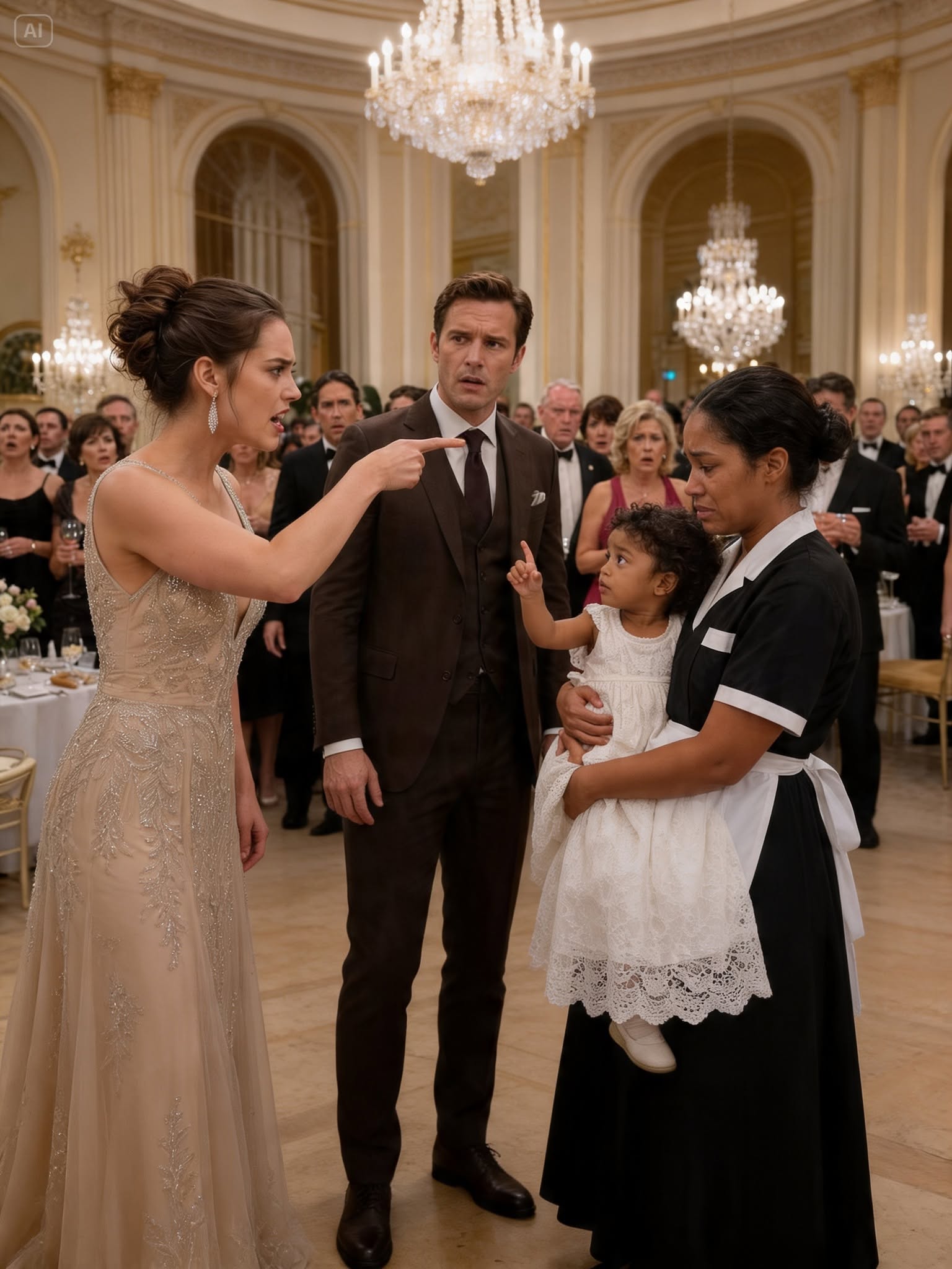 THE BILLIONAIRE’S FIANCÉE CALLED THE MAID A THIEF IN FRONT OF EVERYONE—THEN HER TODDLER POINTED AT THE TRUTH, AND THE MAN WHO OWNED THE CITY CHOSE HER INSTEAD