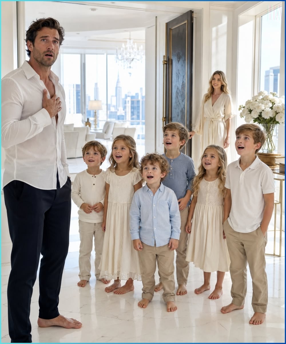 The Billionaire Woke Up Alone—Five Years Later, Six Children With His Eyes Walked Into His Life