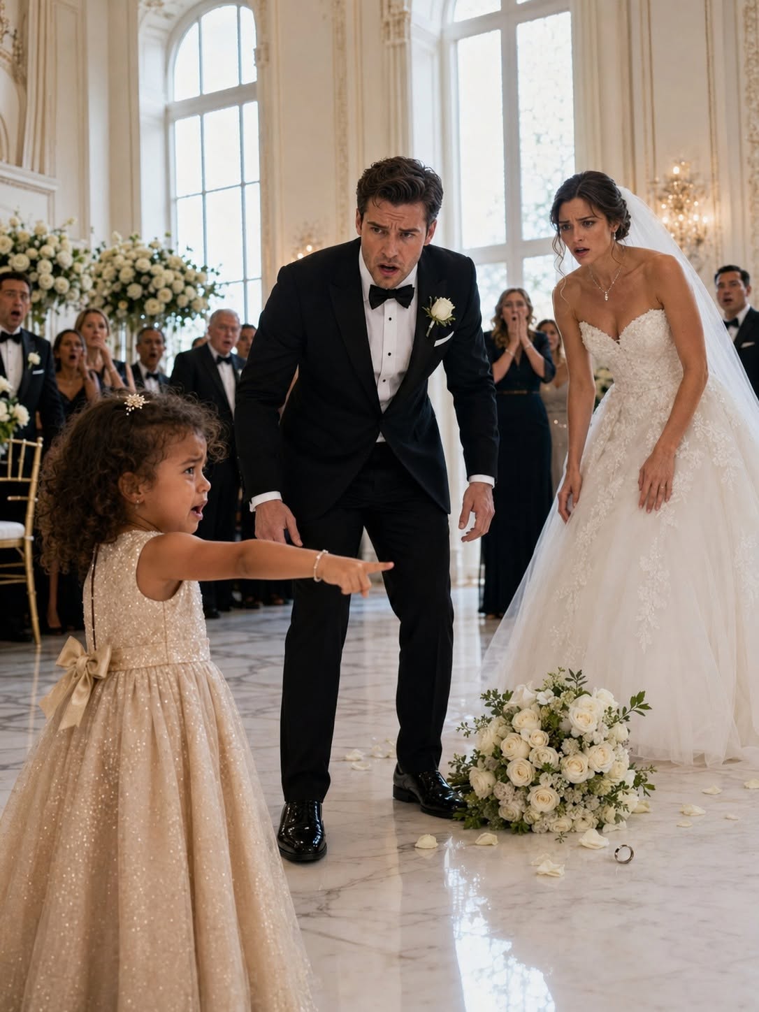 “DON’T LET HER THROW THE BOUQUET!” THE MAID’S TODDLER SOBBED—THEN THE MAFIA BOSS FOUND A HIDDEN RING AND CLAIMED THE WOMAN EVERYONE HAD OVERLOOKED