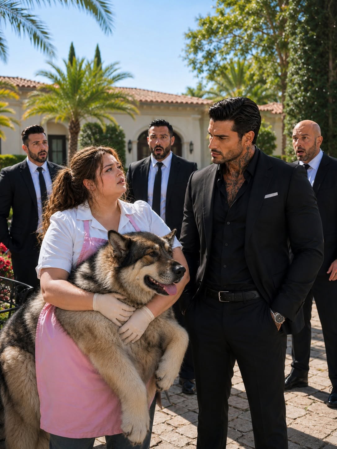 The Mafia Boss’s Guard Dog Bit Every Guard — But Melted in the Arms of His Plus-Size Assistant