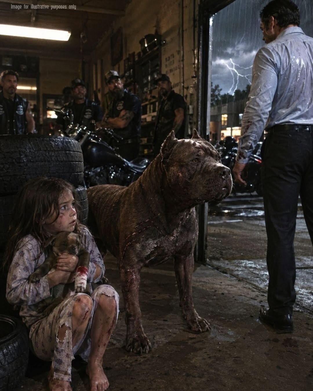 When a terrified 7-year-old girl and her bleeding puppy