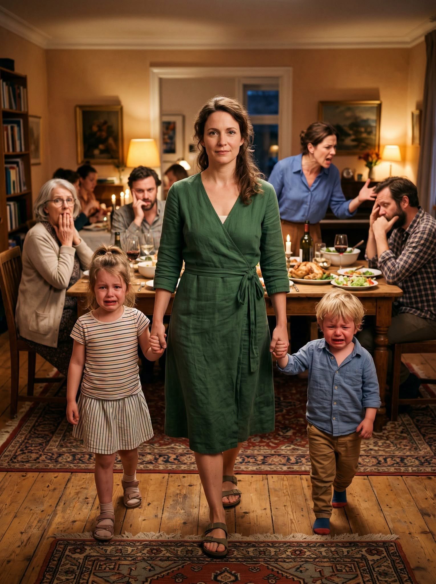 My sister-in-law sl:a:pped me at my own anniversary dinner for serving myself first, but it was the $6,500 sapphire necklace swinging around her neck that truly broke my marriage. My husband just stared at his plate—so I returned the blow once, took my children, and walked out. Eleven days later, my attorney uncovered a secret my husband never expected me to see.