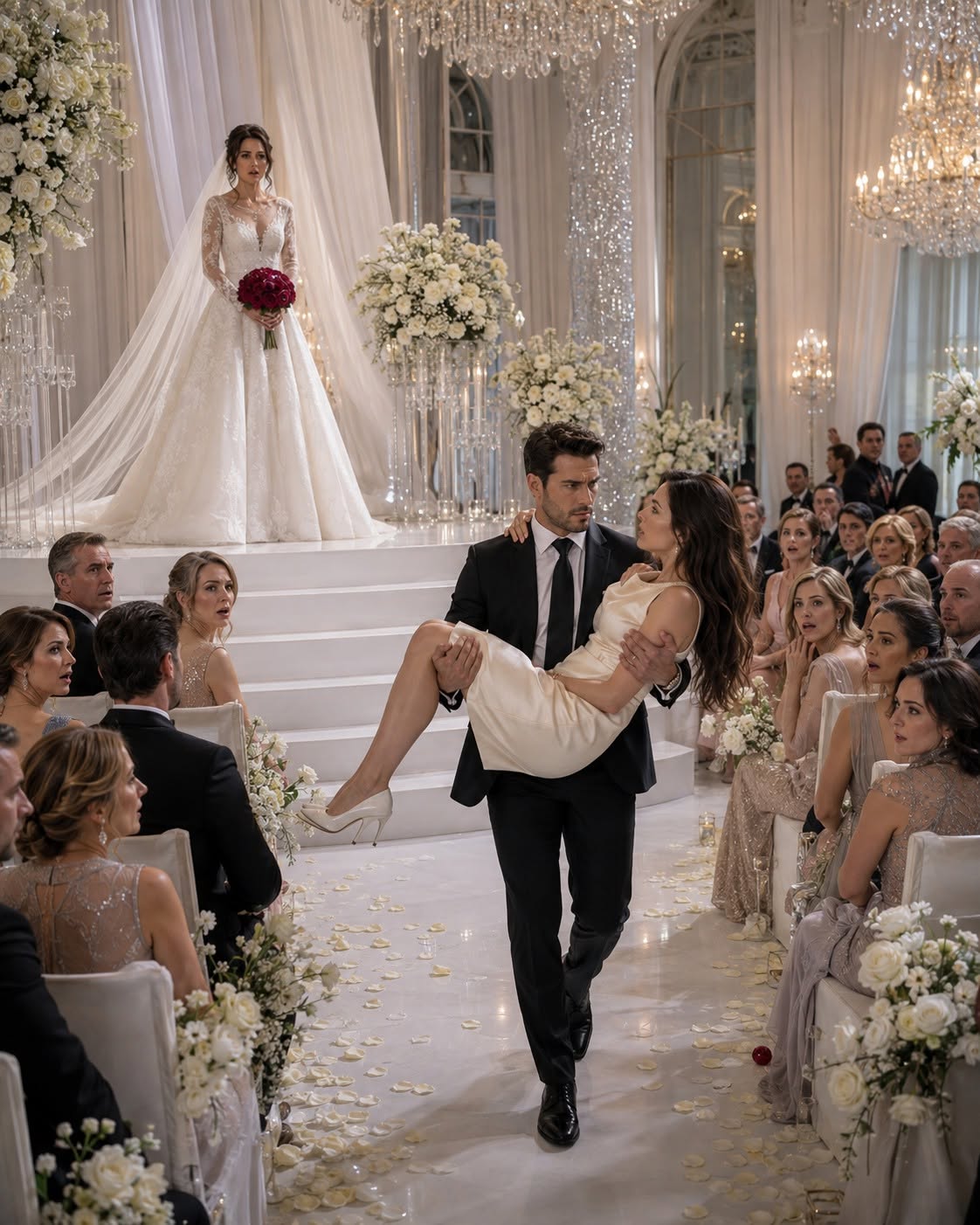 My fiancé dropped my hand at the altar, stepped past me, and scooped his laughing ex-girlfriend into his arms while our wedding guests cheered. My frail grandmother watched in heartbreak from the front row as I was left standing entirely alone, clutching his unused wedding ring. I didn't shed a tear; I simply walked off the stage and prepared to hand him a devastating lesson he would never forget.