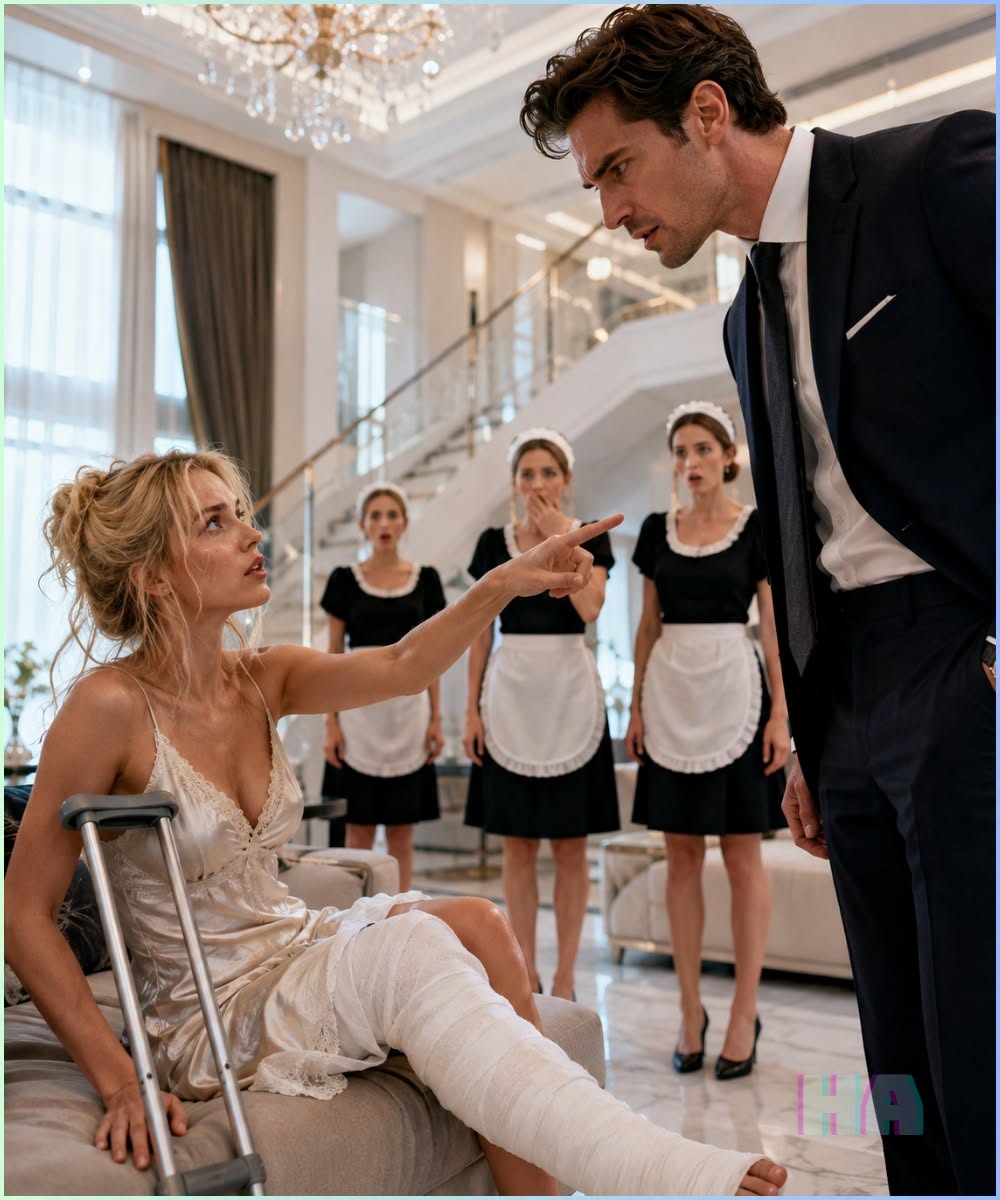 The Billionaire Boss Came Home Early to Fire His Careless Maids, but the Girl With a Broken Leg Made Him Put His Own Name on the Termination List