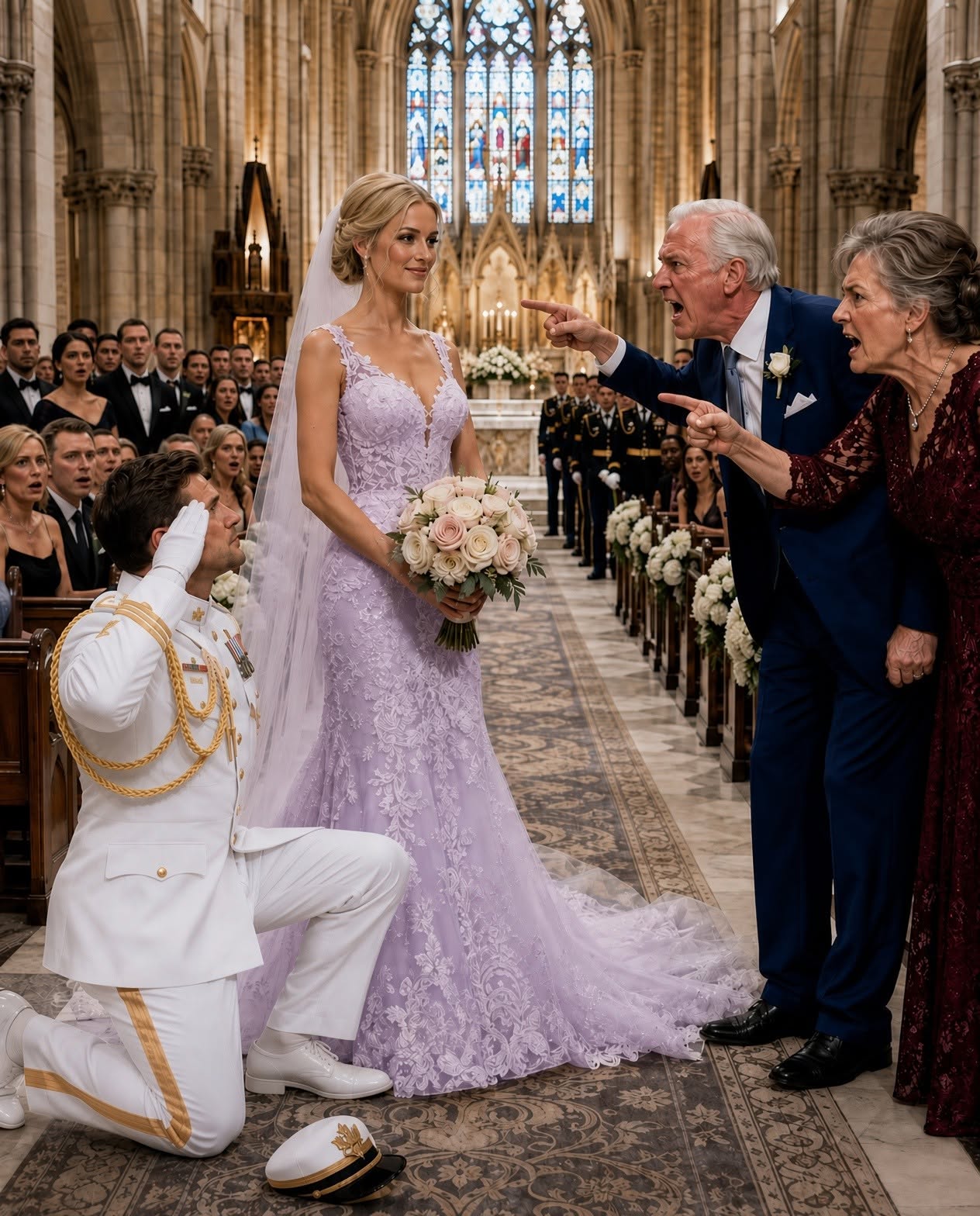 My dad laughed and told me to walk myself down the aisle because I was marrying a nobody. Mom sat beside him in the back row while I walked alone, gripping my bouquet. Then the chapel doors