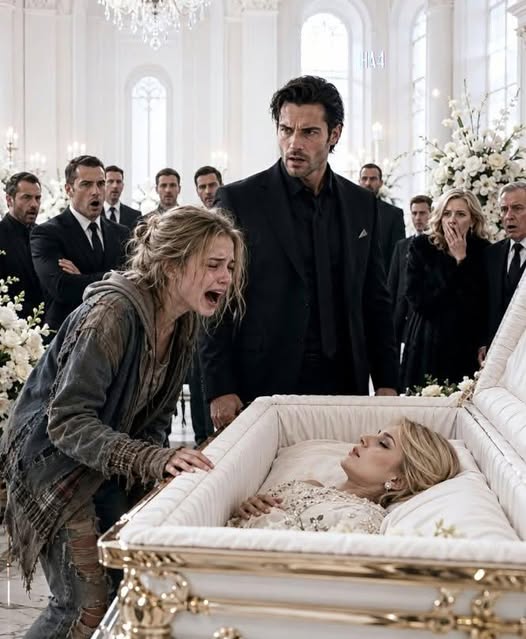 the homeless girl screamed over the mafia boss’s wife’s coffin—and the face inside proved everyone had been lying