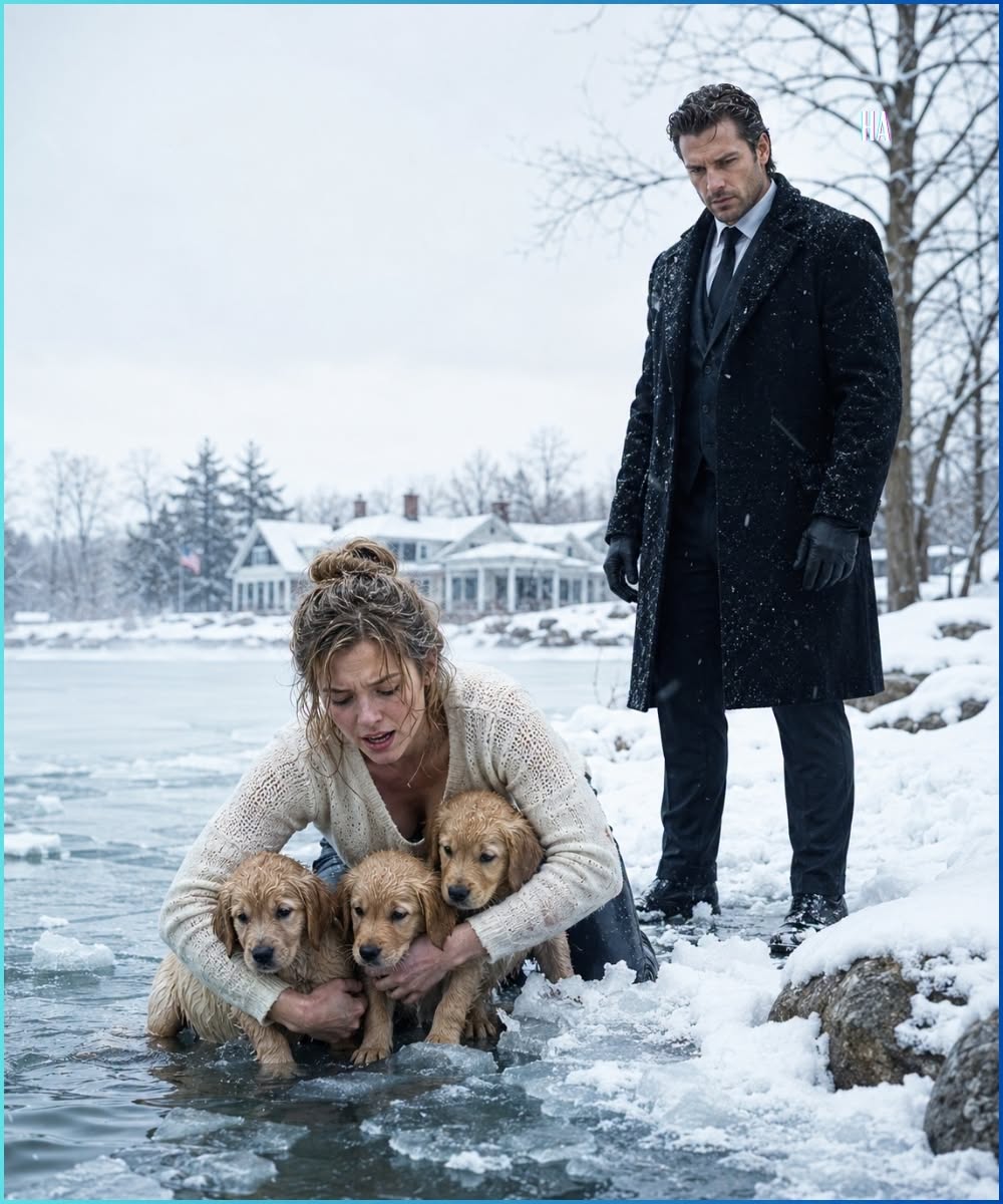She Saved Three Puppies From a Frozen Lake Before Learning the Stranger Beside Them Was the Most Feared Man in New England