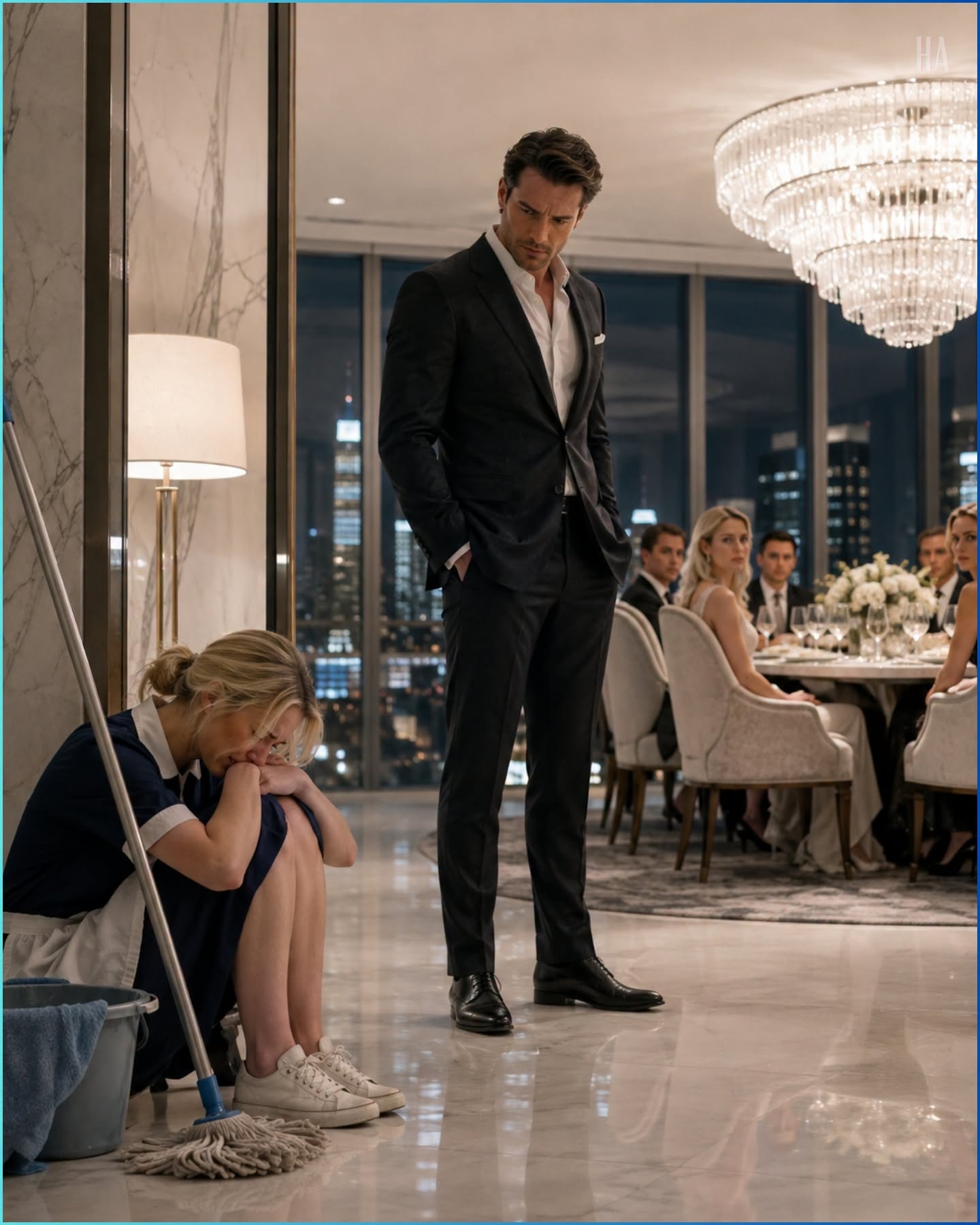 The Billionaire Saw the Cleaning Lady Crying at 4 A.M. and What She Told Him Made Him Walk Away From the Table Forever