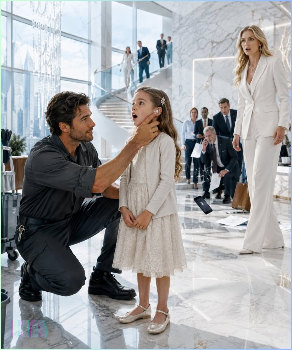 The Billionaire’s Deaf Daughter Never Heard a Thing Until a Single-Dad Janitor Pointed at Her Ear and Her Mother’s Empire Began to Collapse