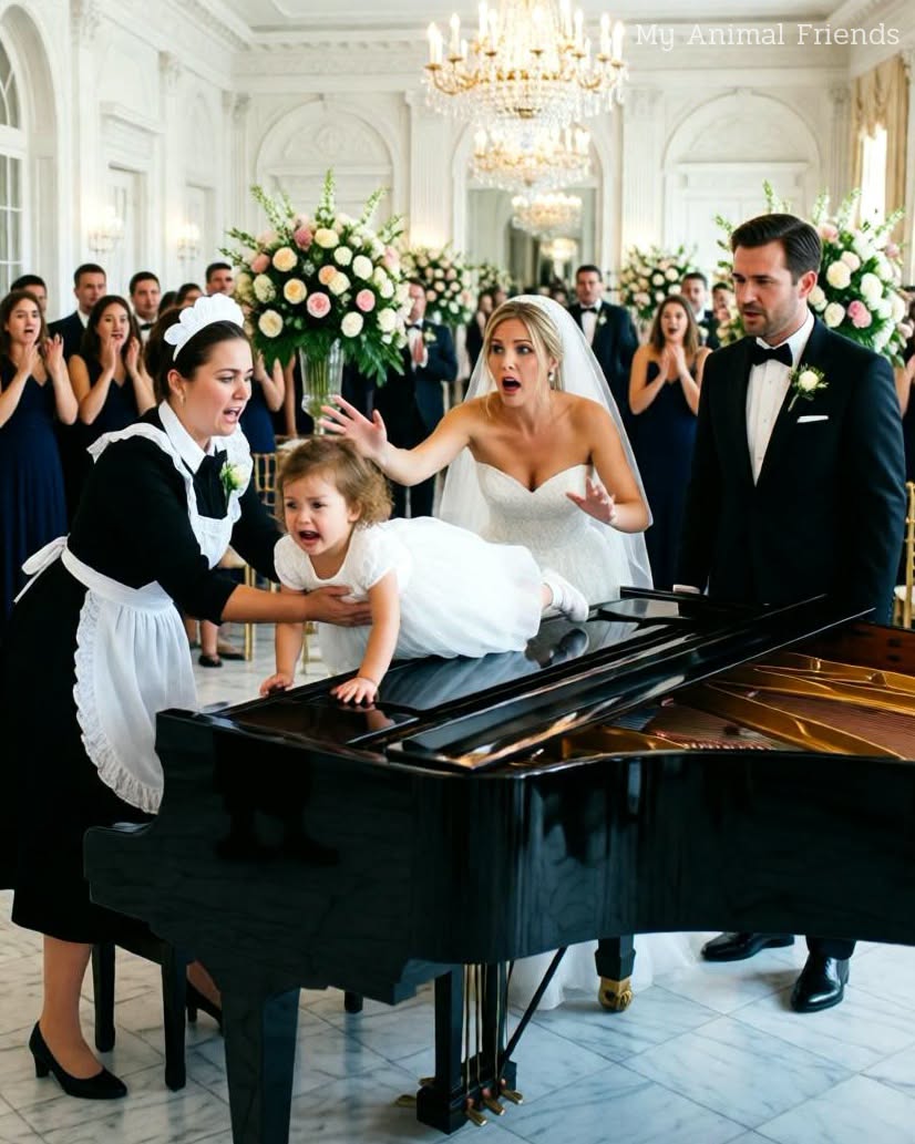 the billionaire’s fiancée shoved the maid’s toddler off the piano, but one look at the child’s eyes destroyed the wedding