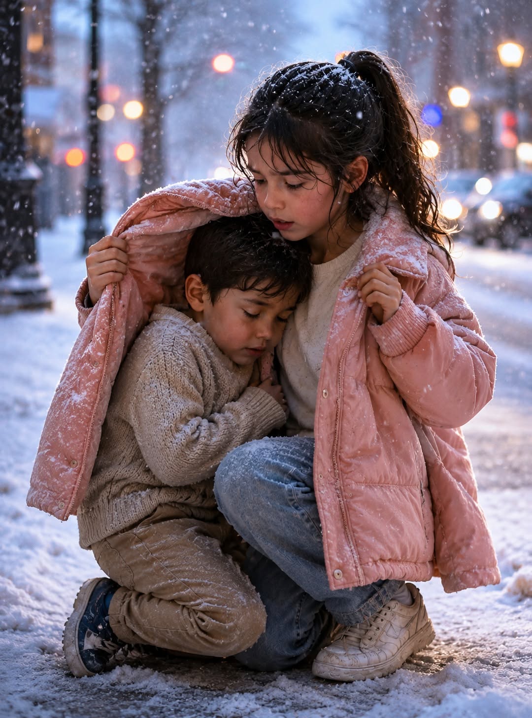 The son of the most feared mafia boss in the city was lying injured and freezing in Central Park, and I—a homeless girl people walked past like I didn’t exist—was the only one who stopped. I gave him the coat keeping me alive, but when his father arrived with armed men, one desperate sentence from the boy stopped me from disappearing—and changed my life forever.