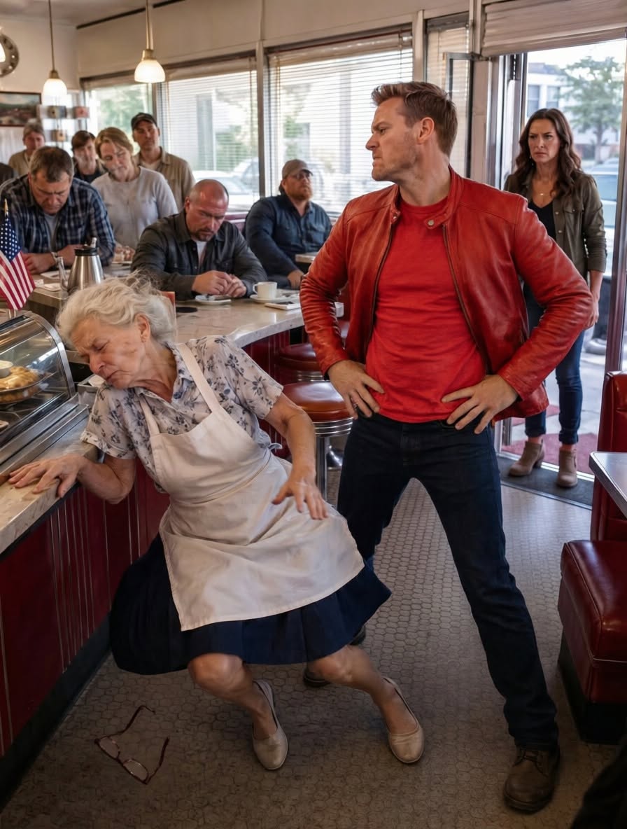 When a bu:lly sh0ved my 75-year-old mother during a confrontation in her North Carolina diner and warned he could do whatever he wanted, the regulars lowered their eyes and the sheriff called it a fall. I came home quietly, preserved the video he thought was incomplete, and waited beside the counter—until two black SUVs stopped outside and an officer entered using a rank no one knew I held.