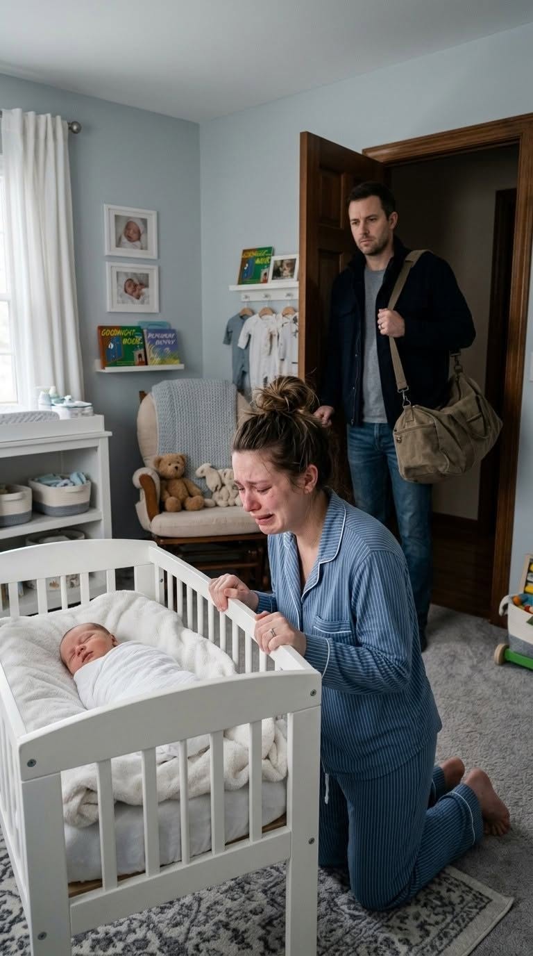 "I Collapsed in My Newborn Son’s Nursery While My Husband Celebrated at a Mountain Resort—Three Days Later, He Came Home to an Empty Bassinet