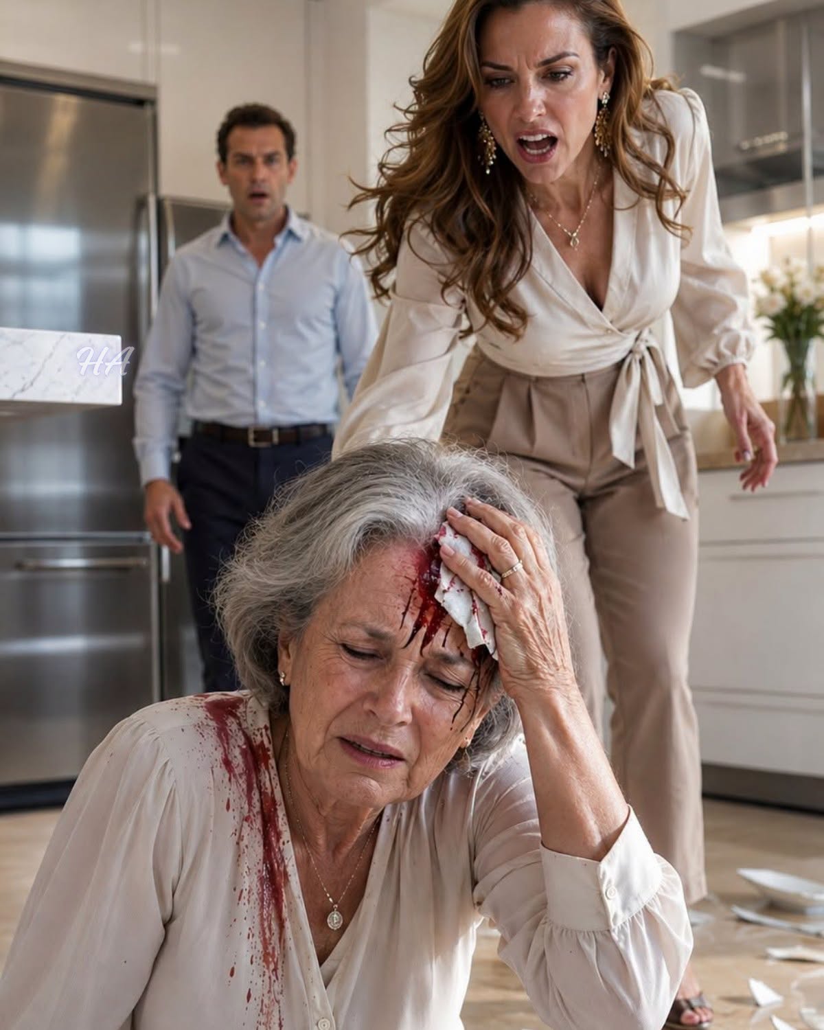 THE PLATE SHATTERED AGAINST HER HEAD… BUT HER DAUGHTER-IN-LAW DIDN’T KNOW THREE PHONE CALLS HAD ALREADY RUINED HER PLAN