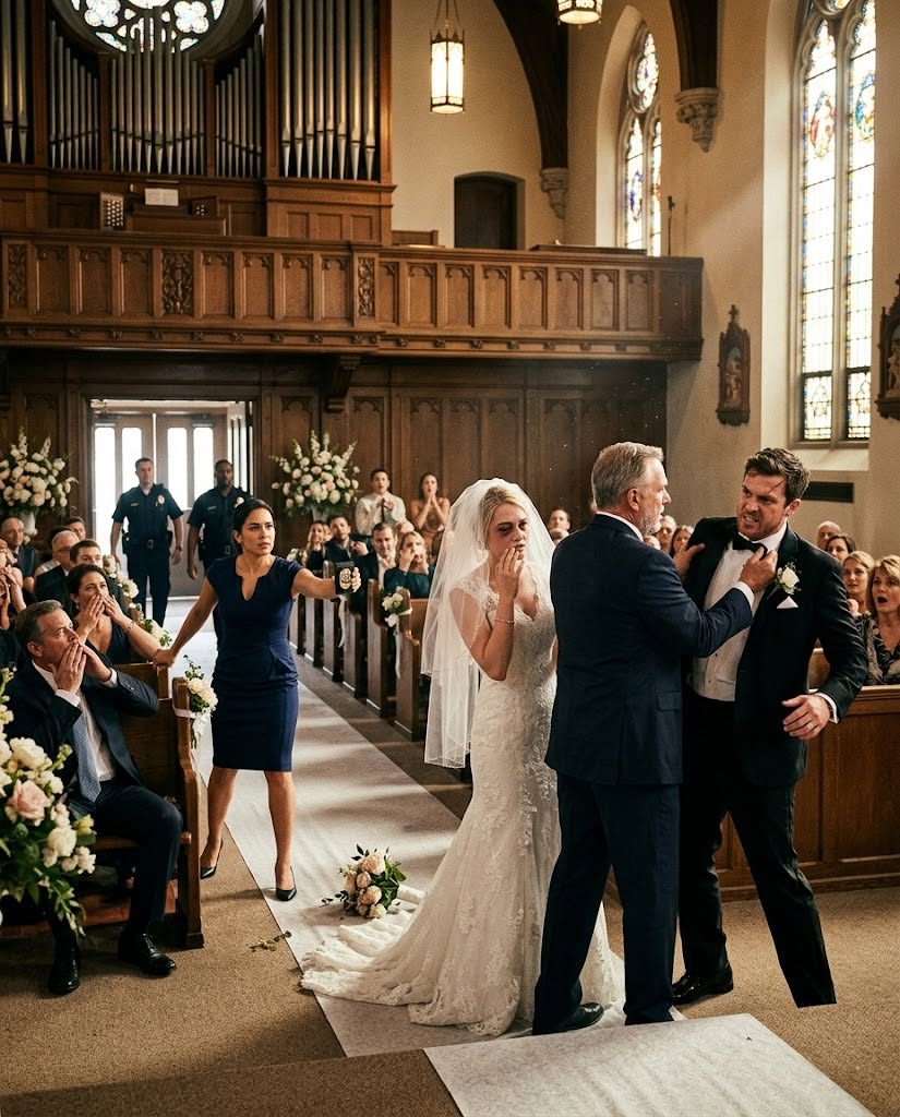 On my wedding day, I walked down the aisle with a black eye. "Sweetheart, who did this?" Mom whispered. Before I could answer, my fiancé smiled. "She tripped. She's fine. " Dad stared at him for a long moment, then slowly stood. "No... She didn't." Seconds later, he did something no one expected. The entire room froze.