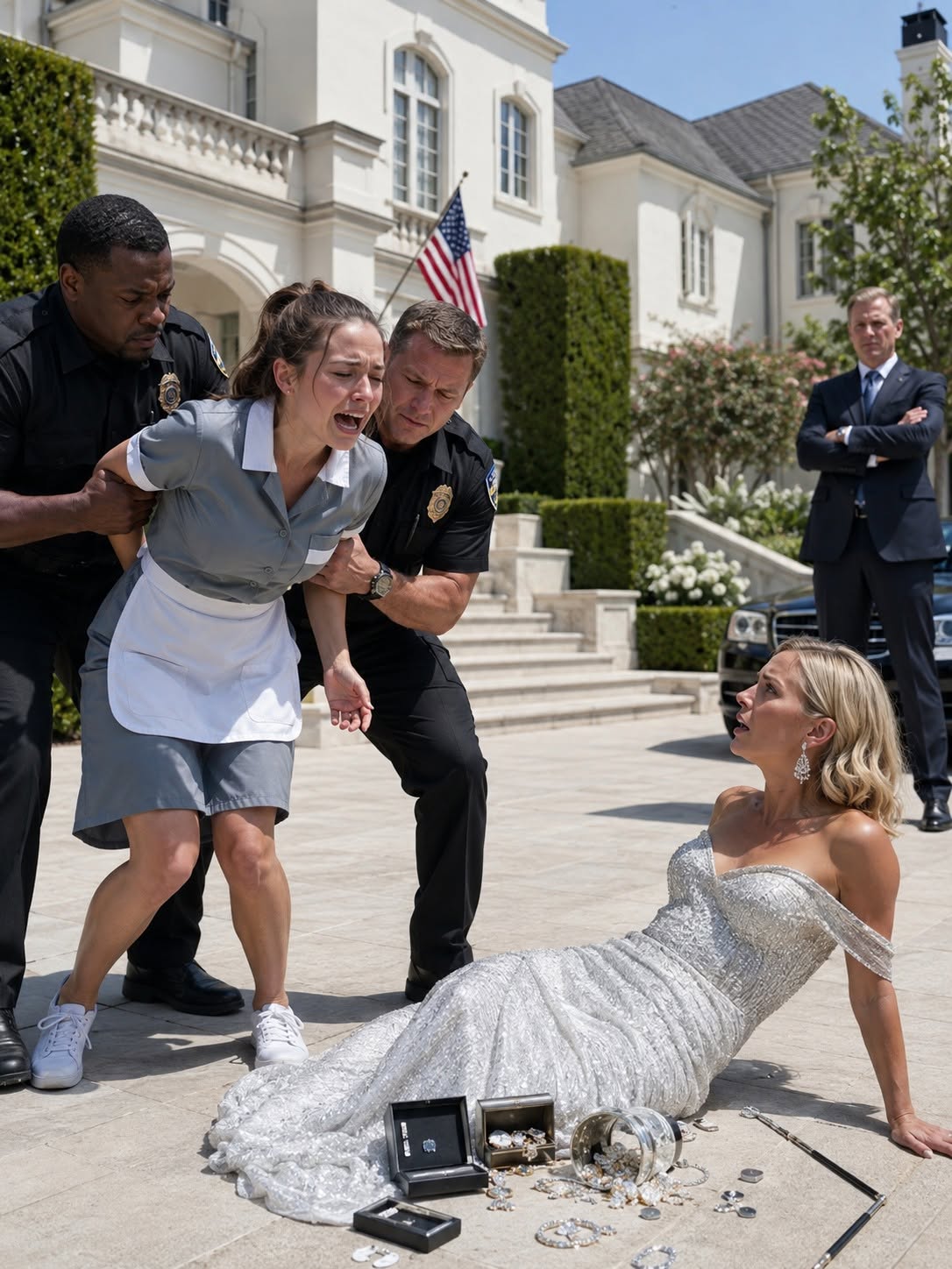 Everyone believed billionaire Adrien Cole’s fiancée had lost her sight, but when maid Tessa Monroe shifted his family’s $12 million diamond and Eleanor described the movement from across the room, Tessa stayed quiet, protected the evidence, and waited for the rehearsal dinner—because she had just realized the bride’s blindness was hiding a plan tied to her father’s ruined name.