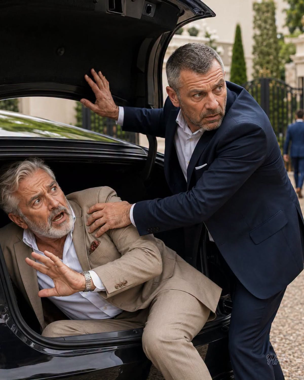 THE MORNING OF MY DAUGHTER’S WEDDING, MY DRIVER TOLD ME TO HIDE IN THE BACK SEAT