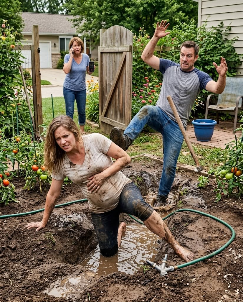 I was buried waist-deep in the cold garden soil while my husband beat my exposed pregnant belly with a wooden stick.