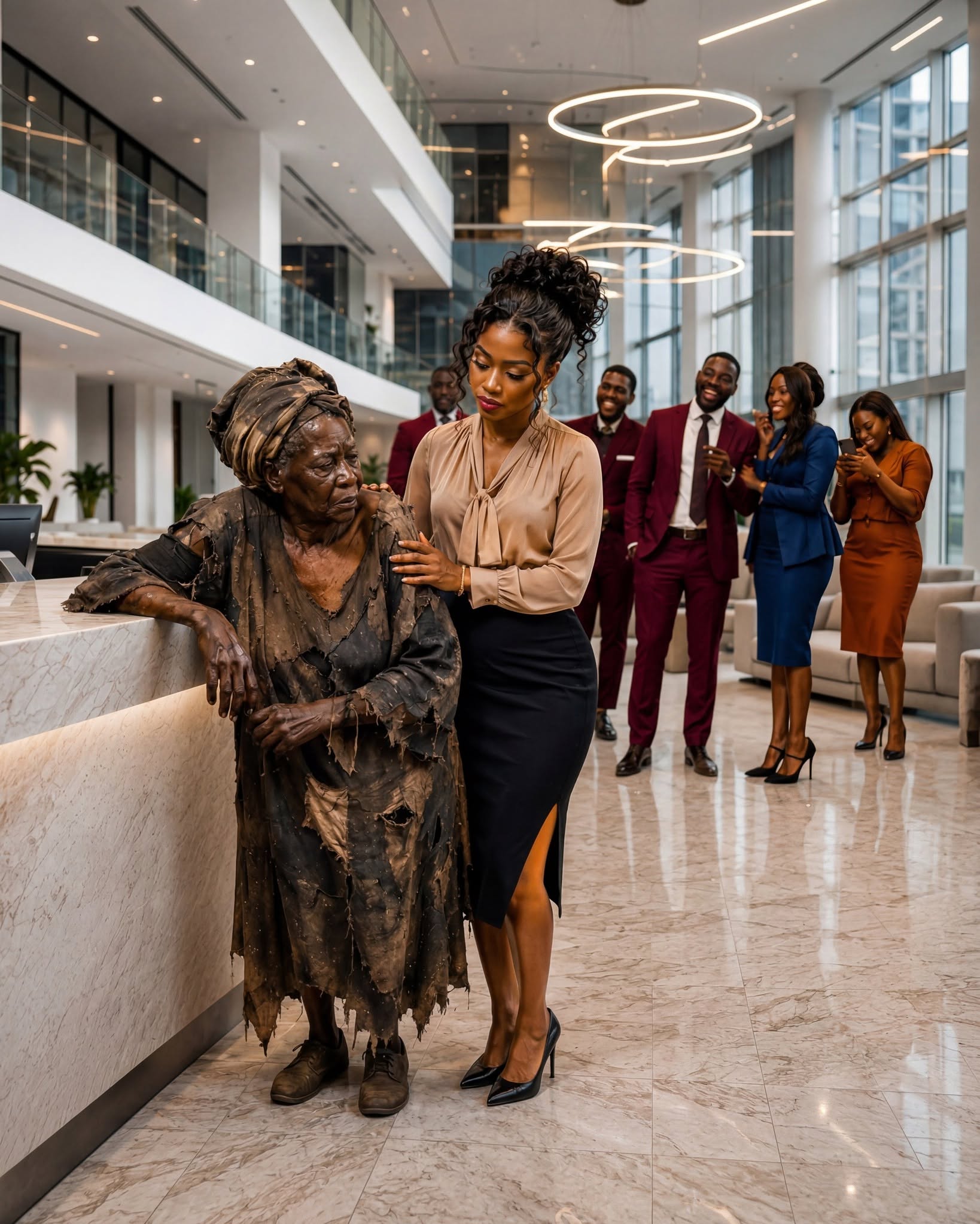 Kind Lady Helps An Old Woman Being Insulted, Unaware She Is The CEO's Mother