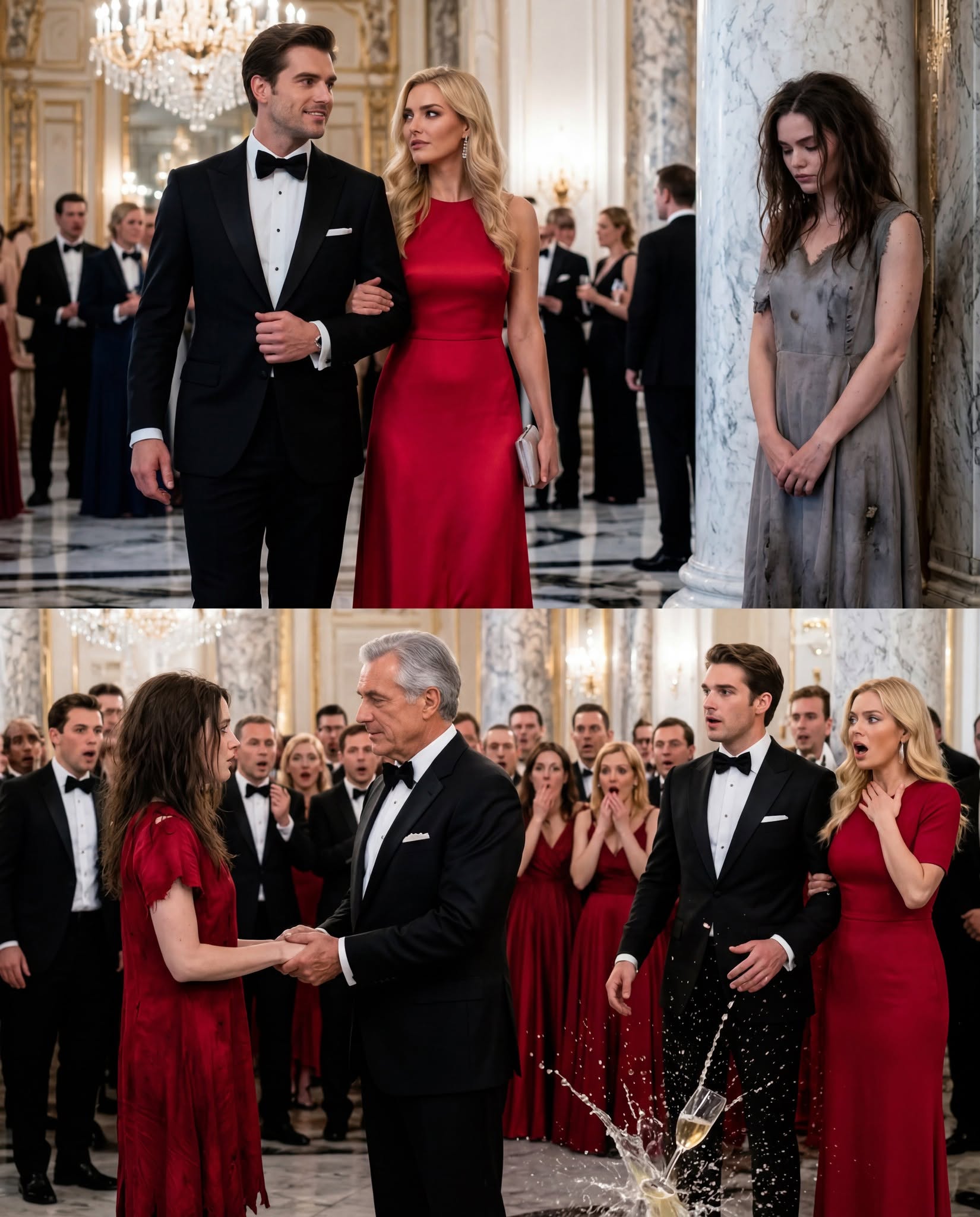"My husband tried to hide me at a billionaire’s gala because he was embarrassed by my “cheap” dress… but less than ten minutes later, his career fell apart when his boss noticed the necklace around my neck and exposed a thirty-year secret no one in that ballroom saw coming.