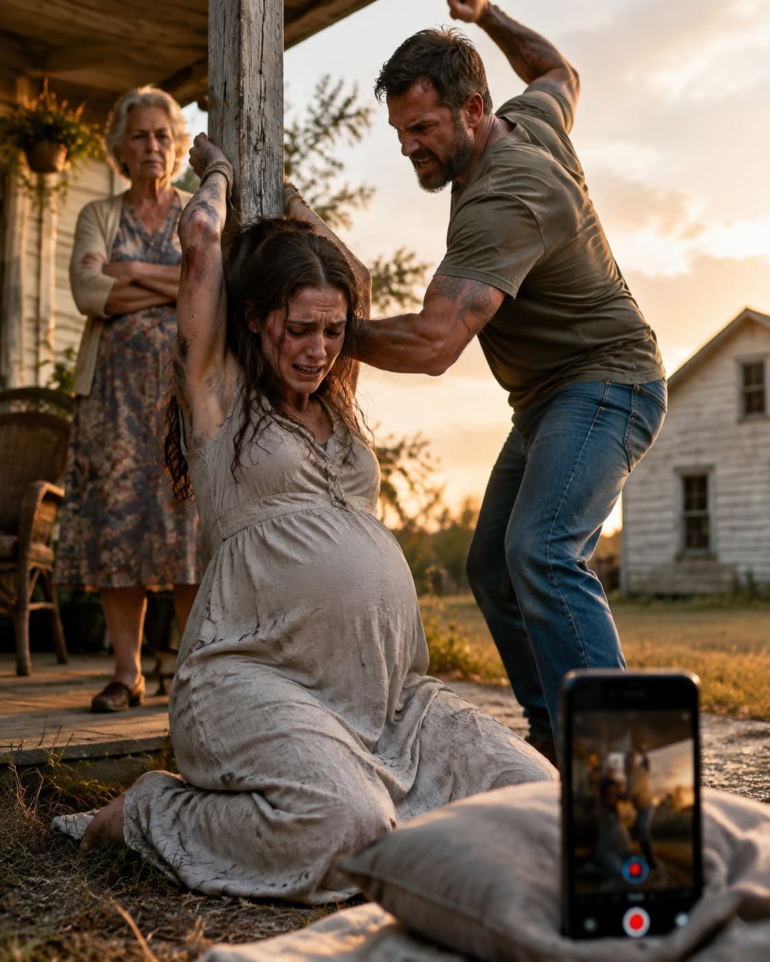 Every morning at our run-down Texas rental, my husband forced me into the backyard, restrained my hands to a porch post, and hurt me while I was pregnant. “All you ever give me are worthless daughters,” he shouted. “You’re a broken wife.” That was the sentence he thought would break me. But he didn’t know I had started recording everything.