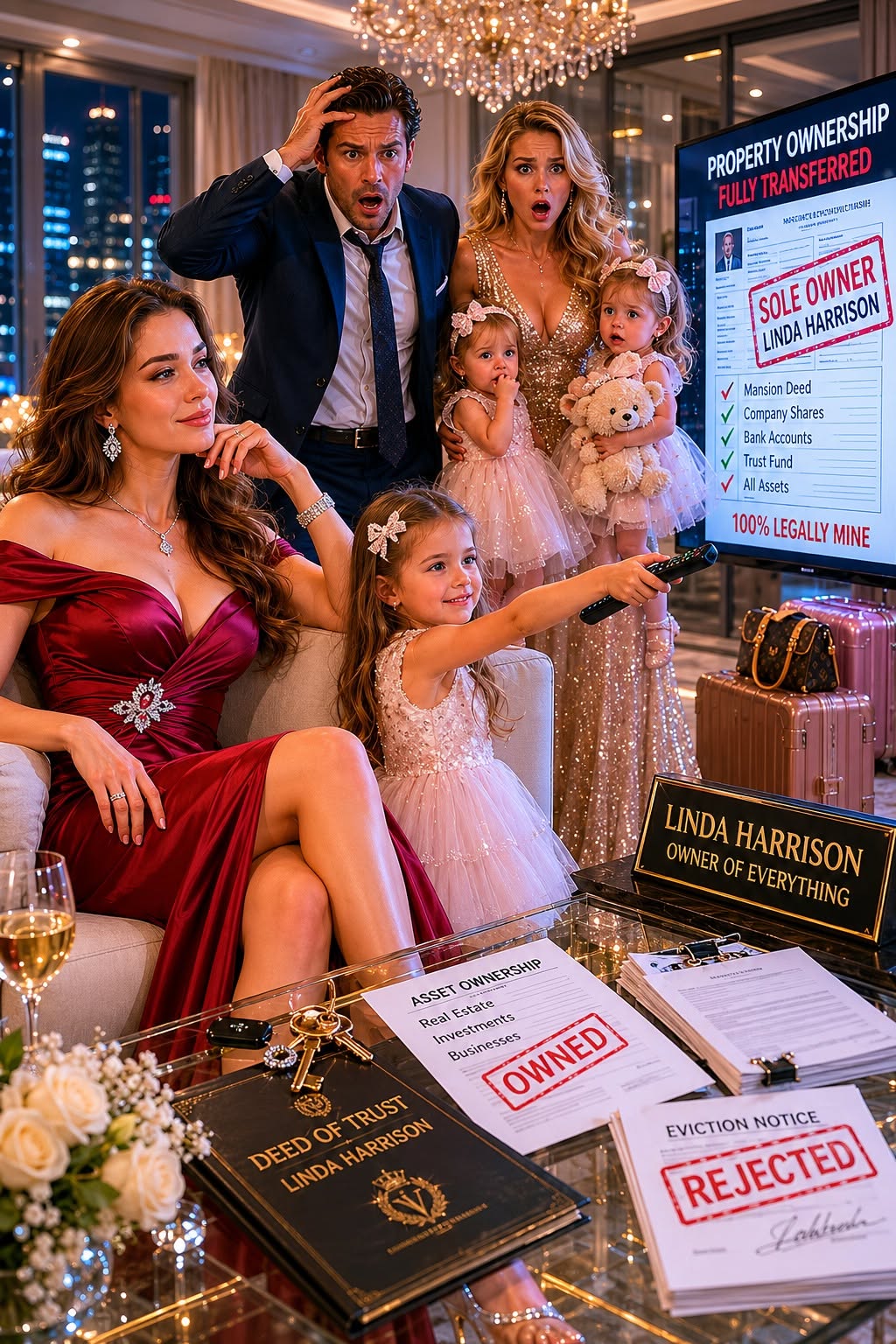 My Husband Brought Home His Mistress And Twins To Evict Me—But Our Daughter Pointed At The TV, And His Face Went White When He Realized I Owned Everything...