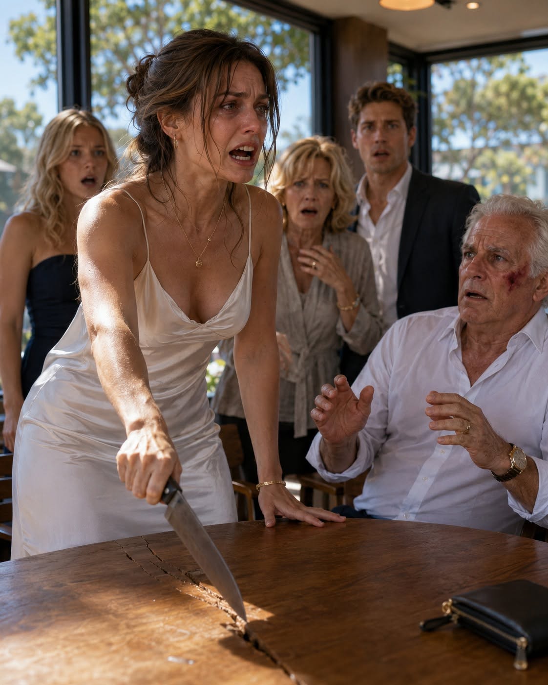 Two days after my wedding, my father-in-law slapped me so hard my lip split because I refused to hand-wash his twenty-three-year-old daughter's underwear. I didn't scream or beg my husband to defend me. I drove a kitchen knife into the family table and said, "No one will ever lay a hand on me again," never imagining that this humiliating morning would lead me toward a multimillion-dollar secret their family had buried for decades.