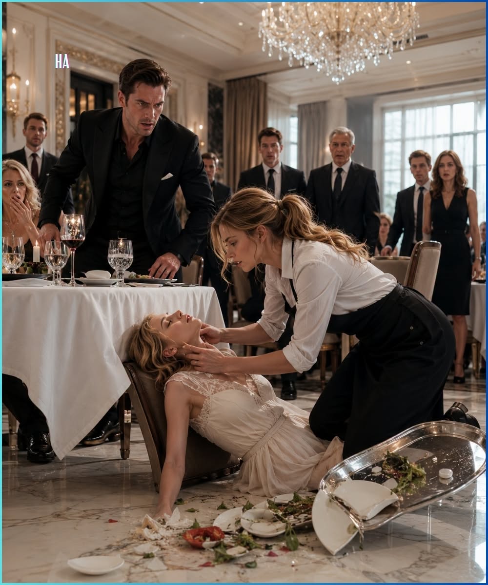 The Mafia Boss Thought His Sister Was Dying at Dinner Until the Broke Waitress He Had Ignored Dropped Her Tray and Took Control