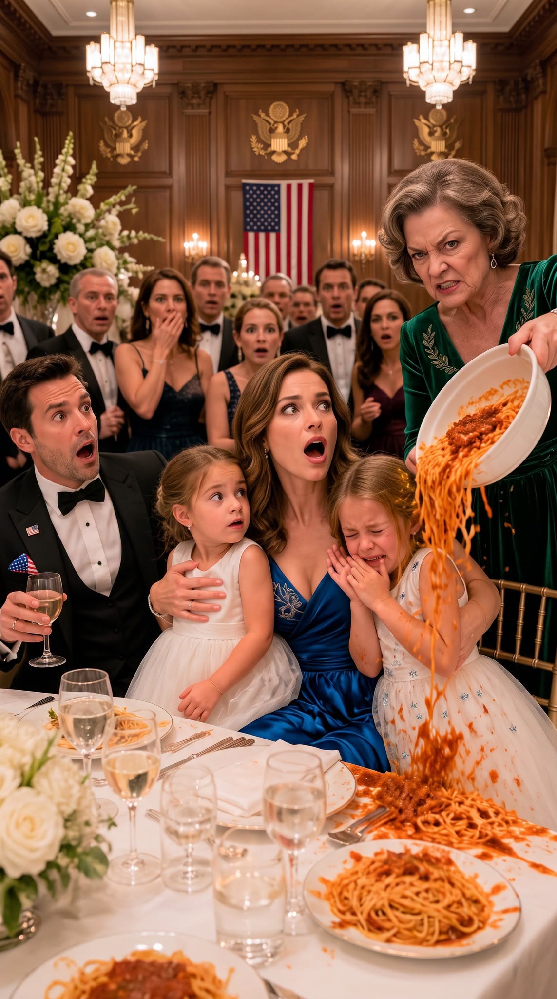 In front of almost 100 relatives, my mother-in-law pulled the dinner plates away from my two daughters and declared, “The head table is reserved for women who give this family sons.” My husband ordered me to stop humiliating him, so I silently cleaned the food from my little girl’s face, took both daughters by the hand, and left without saying another word.