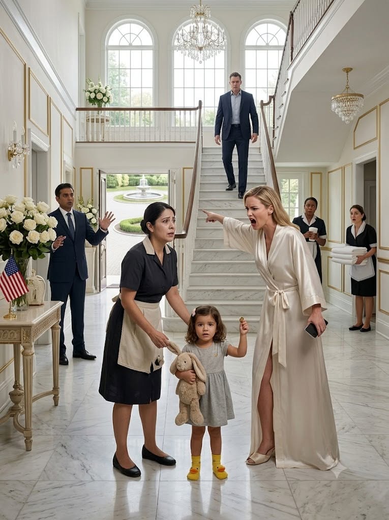 “Get Out of My House!” the Fiancée Screamed at the Maid’s Toddler. Moments Later, the Billionaire Came Downstairs.