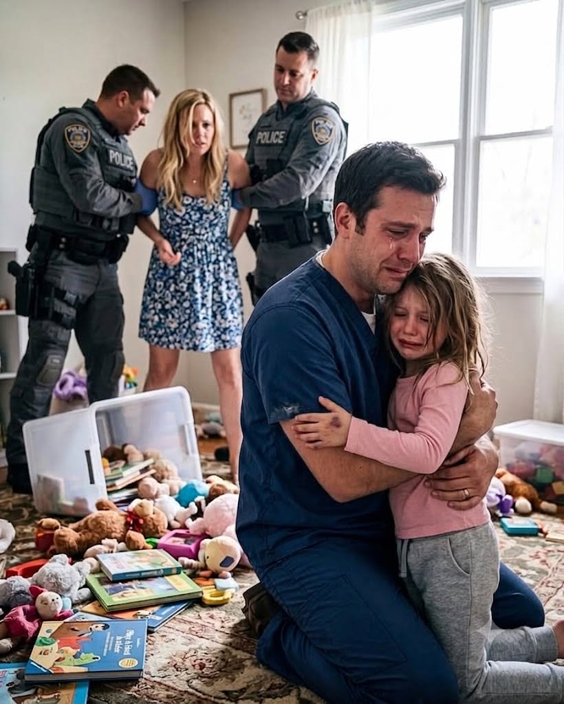 My seven-year-old stepdaughter cried every time we were alone, but she never told me why. My wife always laughed it off and said, “She just doesn’t like you.” Then, while my wife was away on a business trip, the little girl quietly pulled something from her backpack, looked me in the eyes, and whispered, “Daddy… look.” One glance at what she was holding made my blood run cold and shattered everything I thought I knew about the woman I had married.