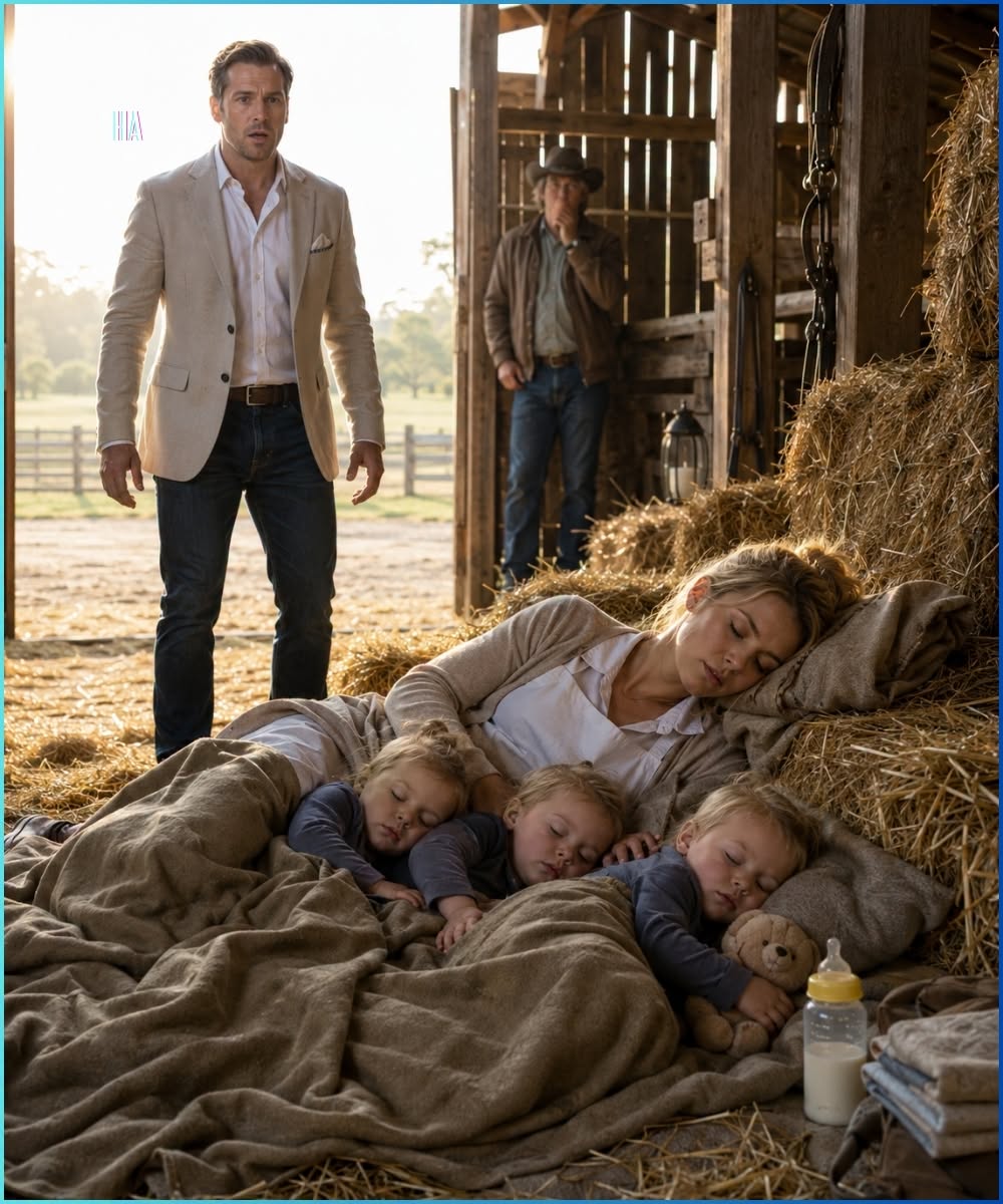 The Millionaire Found a Waitress Sleeping With His Triplets in the Barn, and the Reason She Was There Exposed the Man He Trusted Most