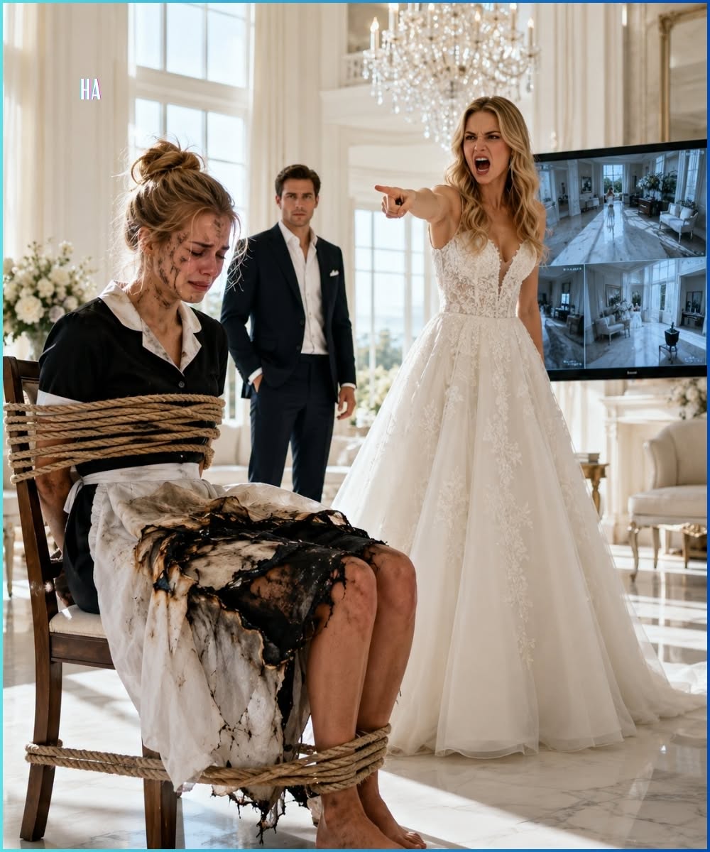 The Bride Tied the Housekeeper to a Chair Over a Burned $10,000 Dress, but the Man She Planned to Marry Had Already Seen the Footage