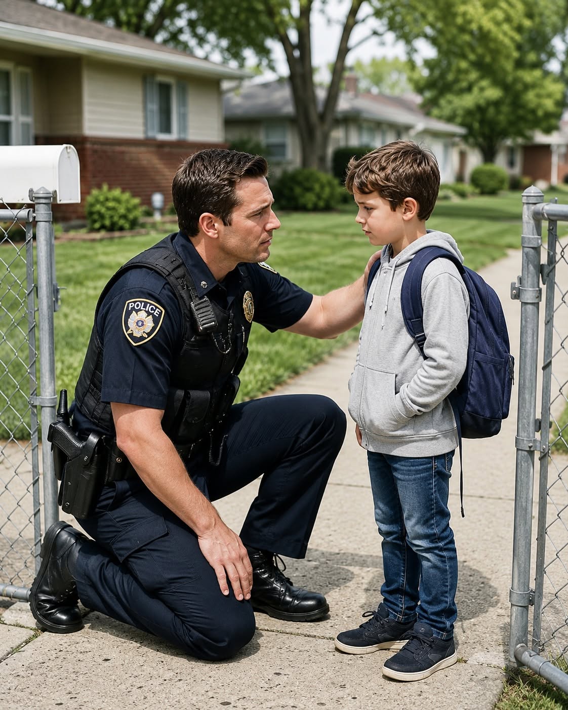 A seven-year-old boy asked me to walk him home because every adult around him had dismissed what was happening inside his house as “normal.” Minutes later, he unlocked the door and showed me the truth—and suddenly, his strange request became something no police officer could ignore.