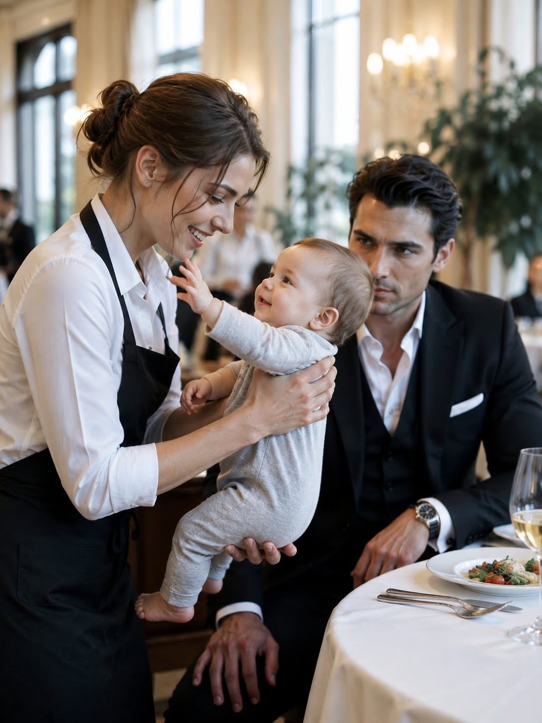 The Mafia Boss's Baby Reached For One Waitress Only, And Nobody Could Explain Why