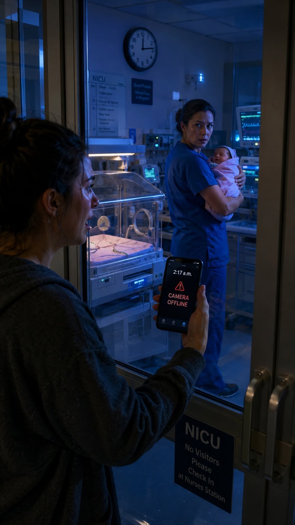 Every night at exactly 2:17 a.m., the camera above my premature daughter’s incubator went black for eleven minutes.