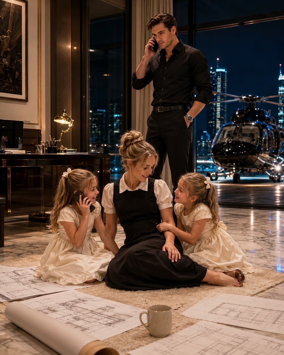 The moment I collapsed in my home office, my eight-year-old twins reached for the one emergency contact I had spent years trying to keep out of their lives. Minutes later, the billionaire who never knew they existed heard their voices, recognized the impossible truth, and raced toward my house as everything I had hidden began falling apart.