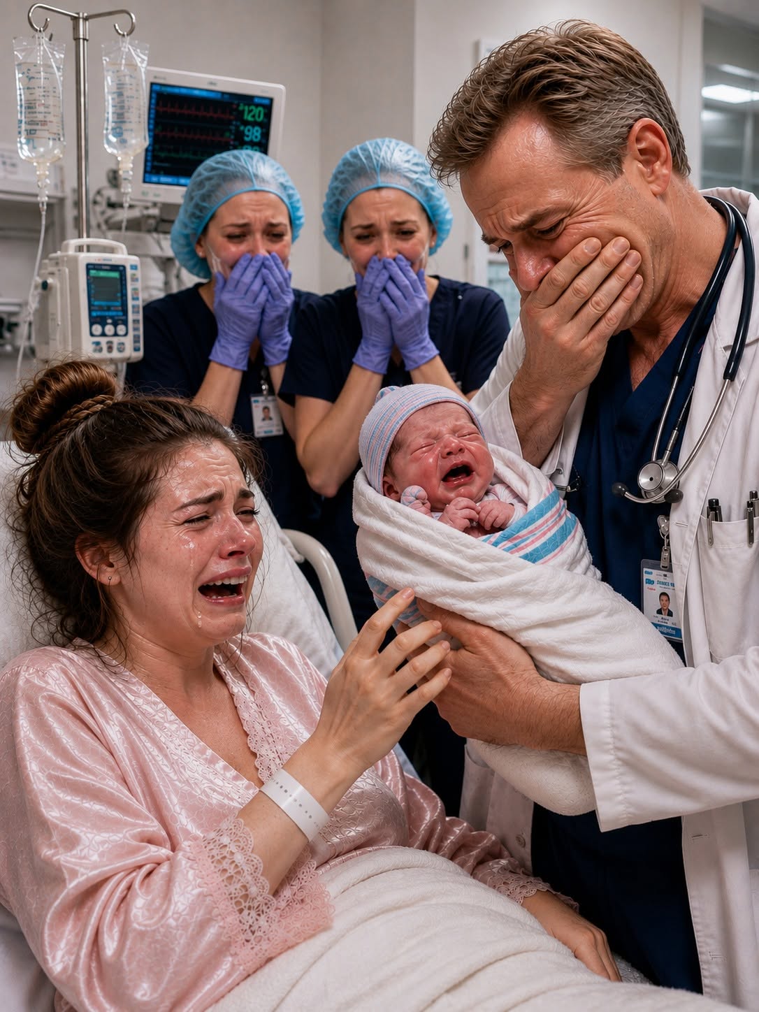 The man who abandoned me while I was pregnant walked into my delivery room wearing a smile, convinced he had already destroyed my life. Then the doctor looked at my newborn son, burst into tears, and whispered that what he was seeing should have been impossible—turning the moment my ex expected to control into the beginning of his downfall.
