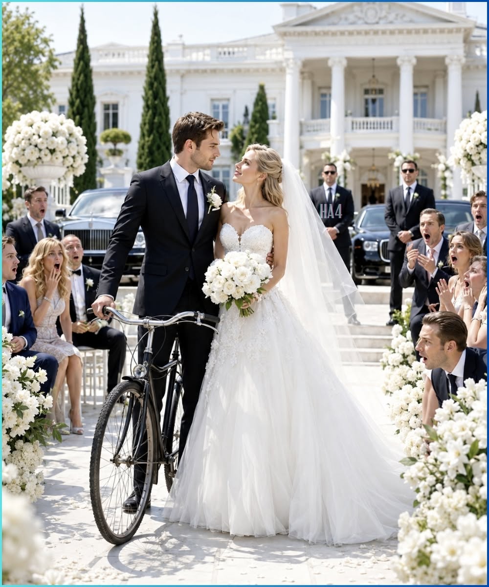 they laughed when her groom arrived on a bicycle, then the richest man in america called her his wife
