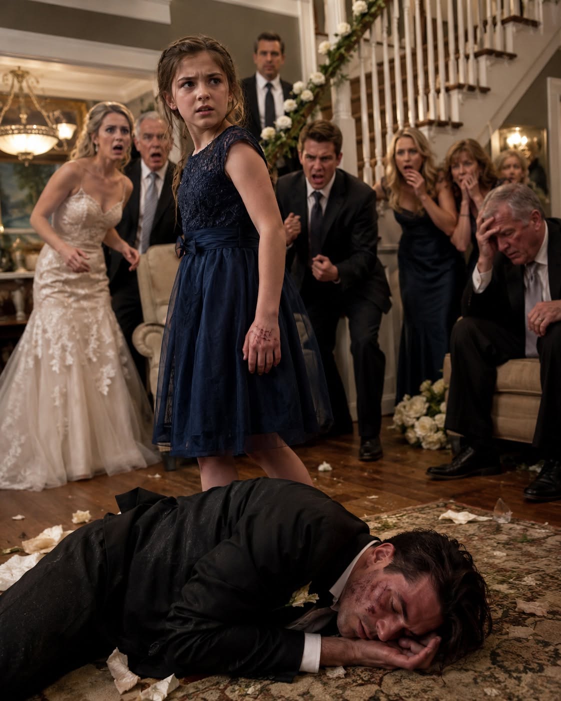 At my ex-wife's wedding, my 12-year-old daughter beat the groom unconscious in front of everyone. They called her dangerous and wanted her charged. I flew home from Germany, asked for her side, and she showed me the photos that made the groom's father go pale.