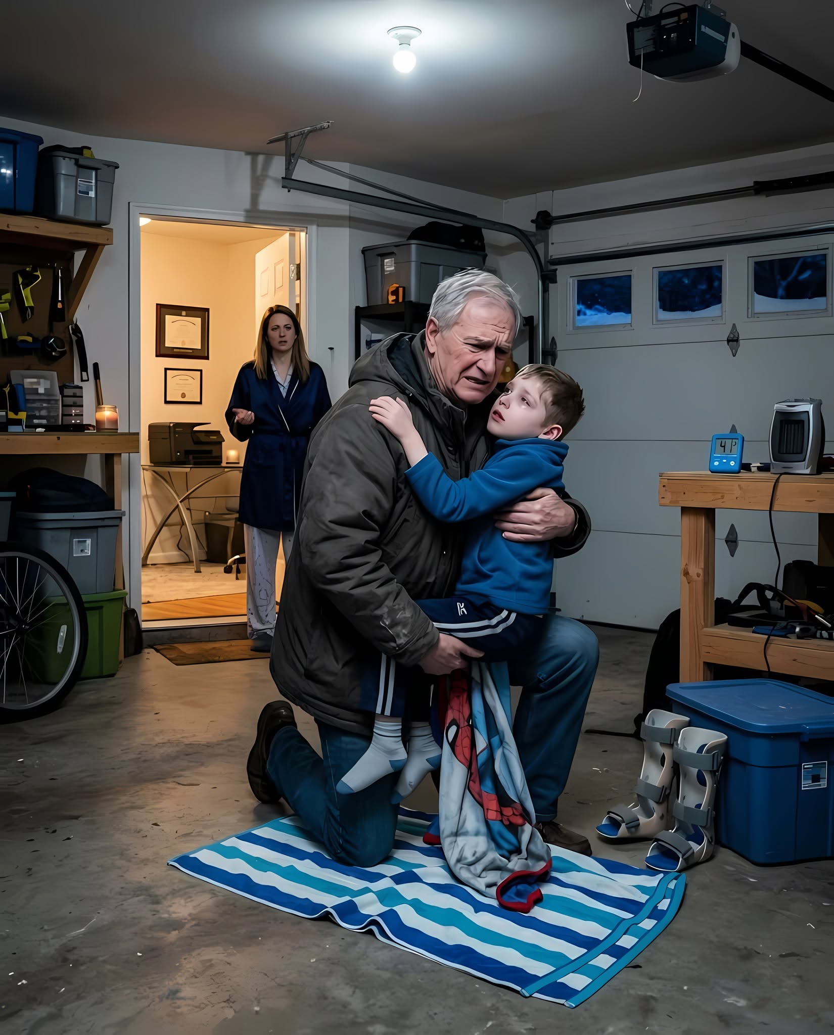 My 9-year-old grandson with cerebral palsy was forced to sleep in a freezing garage after my daughter-in-law gave her two children bedrooms and turned his into her office. At 9:30 p.m., he looked at me and asked, “Am I bad, Pop?” One week later, she lost everything.