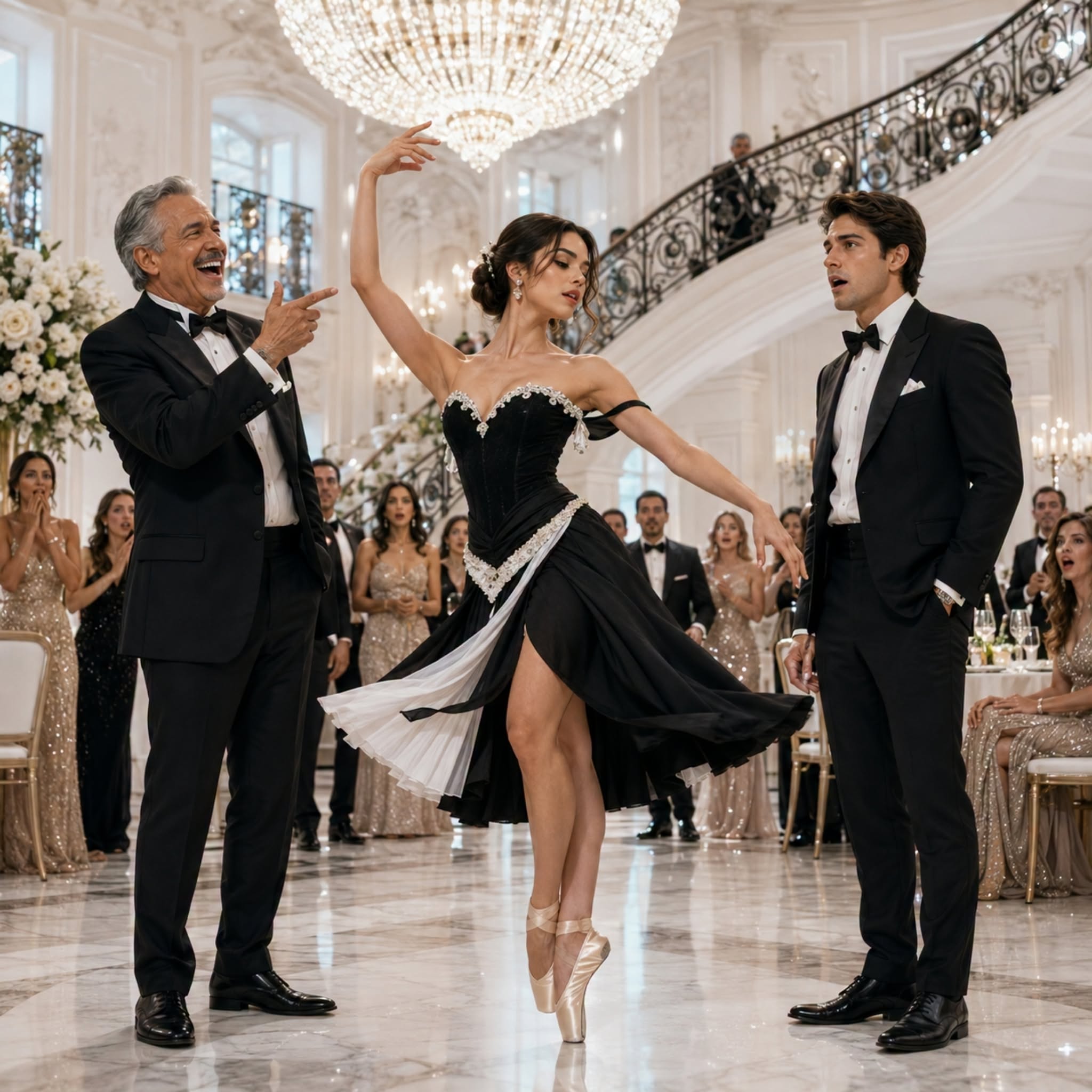 The millionaire mocked the maid, saying she could marry his son if she knew how to dance, never suspecting she was the champion who had vanished from the spotlight.