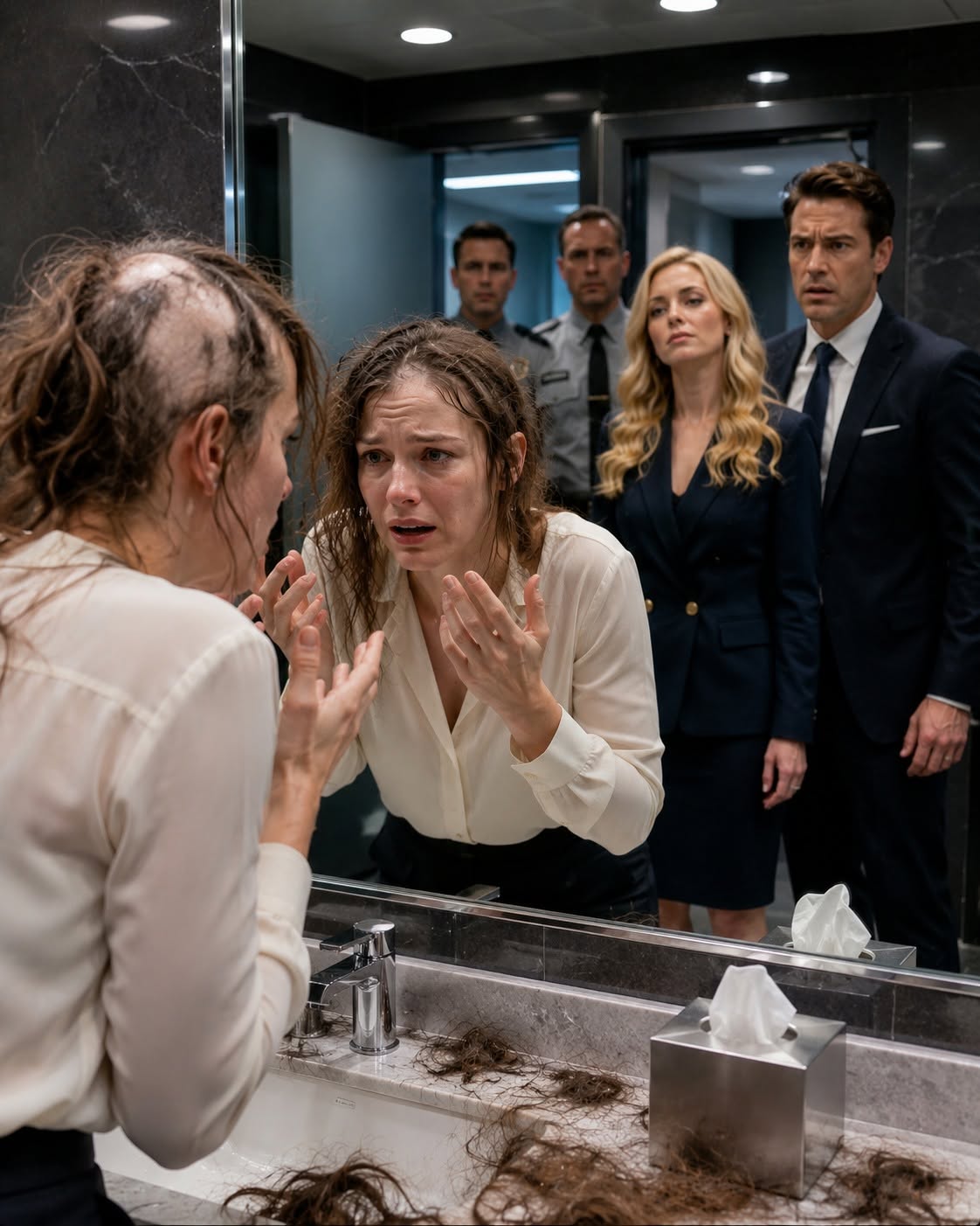 When I looked in the mirror and saw what had happened to my hair, I didn't scream.